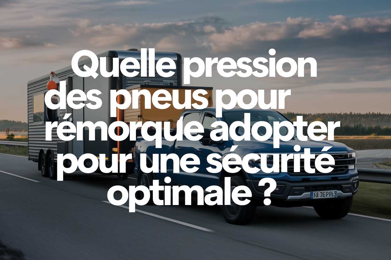 Quelle pression des pneus pour remorque adopter pour une sécurité optimale ?