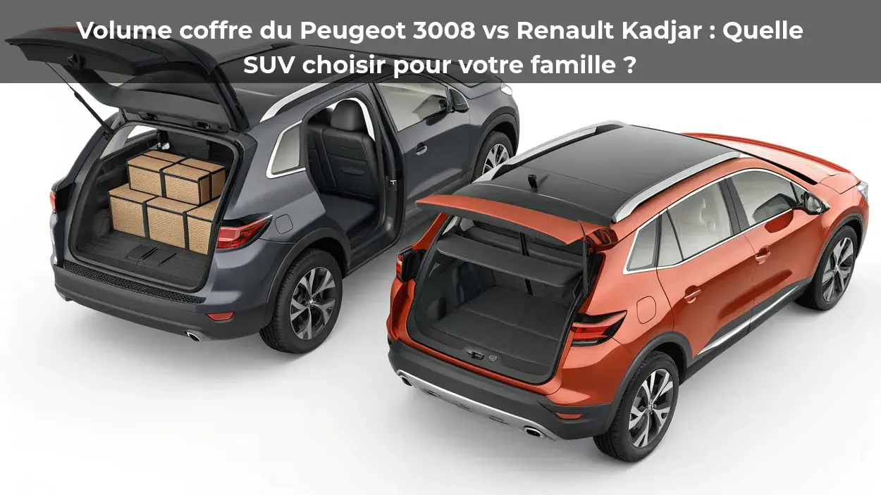 Volume coffre du Peugeot 3008 vs Renault Kadjar : Quelle SUV choisir pour votre famille ?